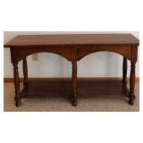 Wood Console Table With Shelf