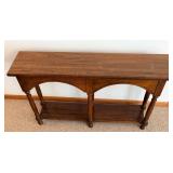 Wood Console Table With Shelf