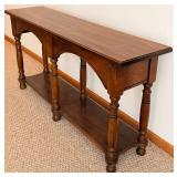 Wood Console Table With Shelf