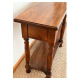 Wood Console Table With Shelf