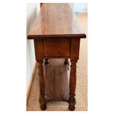 Wood Console Table With Shelf