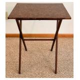 Wooden TV Tray Tables With Stand Set of 3