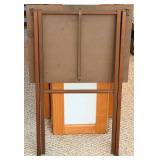 Wooden TV Tray Tables With Stand Set of 3