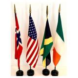 International Desk Flag Mixed Lot of 4