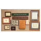 Religious Wall Decor Signs Mixed Lot of 11