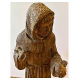 Hooded Friar Cement Garden Statue