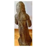 Hooded Friar Cement Garden Statue