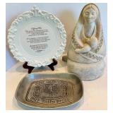 Grasslands Road, Monterey Art Studio & Bread Tray Religious Decor Mixed Lot