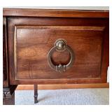 Vintage Wood Writing Desk & Chair Set