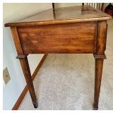 Vintage Wood Writing Desk & Chair Set