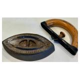 Decorative Wood Plate, Globe, Iron & Book Set Mixed Lot