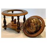 Decorative Wood Plate, Globe, Iron & Book Set Mixed Lot