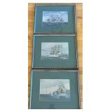 Signed Framed Nautical Prints (Lot of 3)