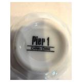 Pottery Barn Vase, Pier 1 Lotus Bowls, Tray & Placemats Mixed Lot
