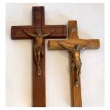 Wooden Crucifix Pair (Lot of 2)