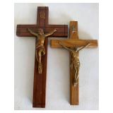 Wooden Crucifix Pair (Lot of 2)