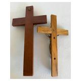 Wooden Crucifix Pair (Lot of 2)