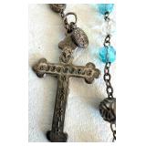 Four Rosaries & Covered Glass Jar Mixed Lot