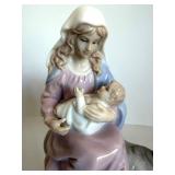 Valencia Collection Religious Decor Mixed Lot With Lantern Snow Globe & Framed Art
