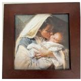 Valencia Collection Religious Decor Mixed Lot With Lantern Snow Globe & Framed Art