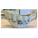 Decorative Floral Wall Art, Painted Glasses, Plates & Ceramic Server Mixed Lot