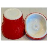 Vintage Hazel Atlas Strawberry Lidded Glass Dish & Fenton Glass Shoe