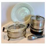 Garland 8837 Serving Set With Covered Dish, Ice Bucket & Tongs