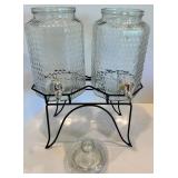 Blue & Yellow Plastic Dinnerware, Margarita Glasses & Beverage Dispensers Mixed Lot