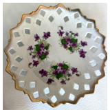 Mixed Lot: Floral China Dishes including Belleek & Framed Still Life Art