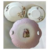 Mixed Lot: Floral China Dishes including Belleek & Framed Still Life Art