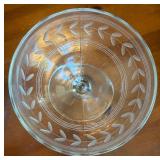 Vintage Etched Coupe Glasses Set of 8