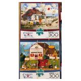 Charles Wysocki Buffalo Large Pieces 300-Piece Puzzle Set (Lot of 11)