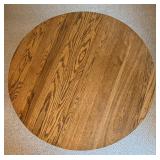 Oak Dining Table Set With 5 Chairs & 4 Cushions