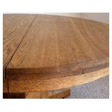 Oak Dining Table Set With 5 Chairs & 4 Cushions