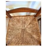 Oak Dining Table Set With 5 Chairs & 4 Cushions