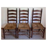Oak Dining Table Set With 5 Chairs & 4 Cushions