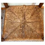 Oak Dining Table Set With 5 Chairs & 4 Cushions