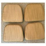 Oak Dining Table Set With 5 Chairs & 4 Cushions