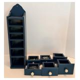 Handmade Decorative House, Drawer Tower & Figurine Mixed Lot