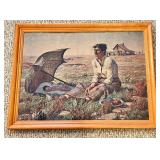 Vintage Framed Landscape Painting
