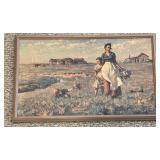 Vintage Framed Rural Landscape Painting