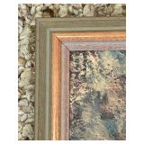 Vintage Framed Rural Landscape Painting