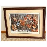 Vintage Wayne Meineke December Blue Jays Signed Print
