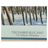 Vintage Wayne Meineke December Blue Jays Signed Print