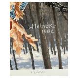Vintage Wayne Meineke December Blue Jays Signed Print