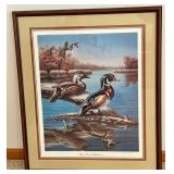 James Meger - Wood Duck Reflections Signed Framed Print