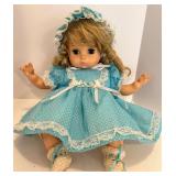 Horsman Doll Cabinet Display With Doll, Dish Set & Toy Cookware