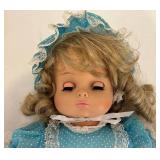 Horsman Doll Cabinet Display With Doll, Dish Set & Toy Cookware