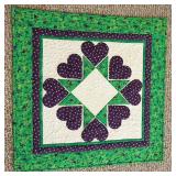 Handmade Teddy Pillow, Quilt Sampler & Yellow Runner Mixed Lot