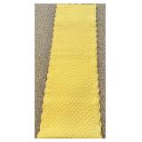 Handmade Teddy Pillow, Quilt Sampler & Yellow Runner Mixed Lot